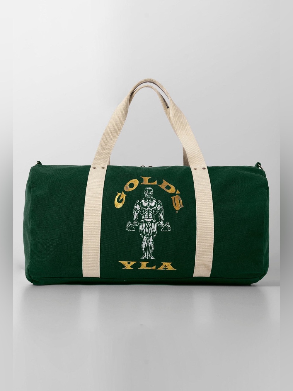 YoungLA Forest Green Canvas Duffe GOLD GYM